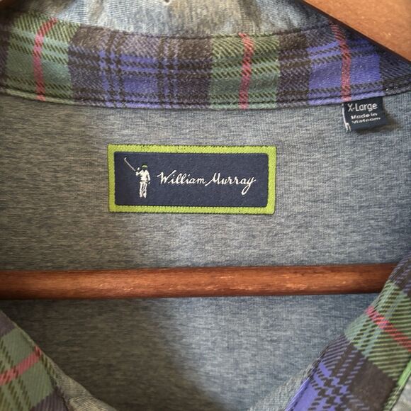 William Murray Mens Golf Polo XL Blue Performance Shirt Stretch Light Outdoors - Picture 6 of 13